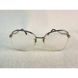 SRO Lady Arlo Vintage Eyeglasses Silver Semi Rimless Frames 51-17-135 51017 W